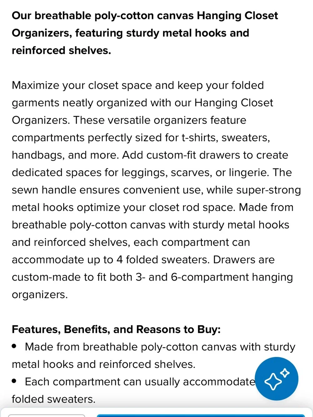 The Container Store excellent no